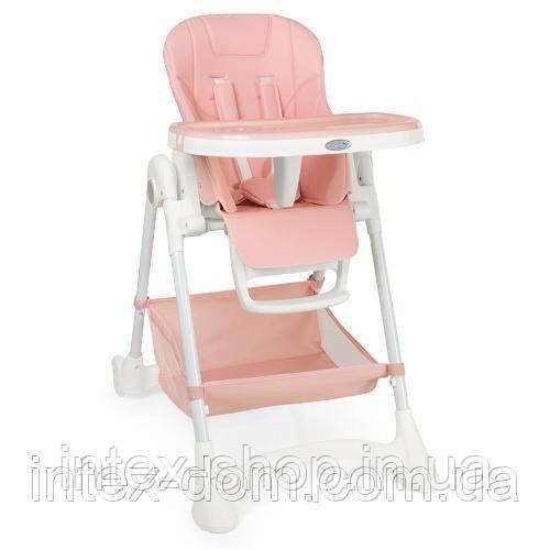 Стільчик для годування Bambi M 3569-8 шкіра (персиковий)