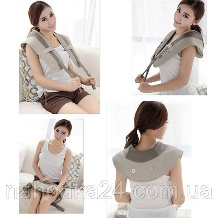Ударний масажер для спини, плечей і шиї Cervical Massage Shawls, фото 1