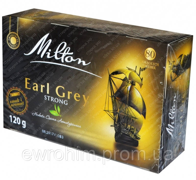 Чай Milton Earl Grey в пакетиках, 80 штук - фото 1 - id-p321789319