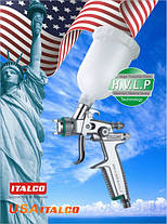 Краскопульт пневматичний тип HVLP верхній пластиковий бачок, 0,8 мм ITALCO H-3003A-MINI-0.8, фото 5