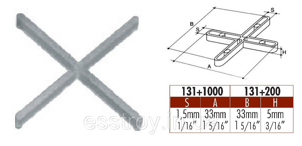 Хрестики 1,5 мм/200 шт. Raimondi (Італія)
