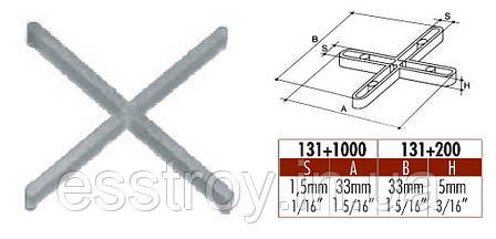 Хрестики 1,5 мм/500 шт. Raimondi (Італія), фото 1