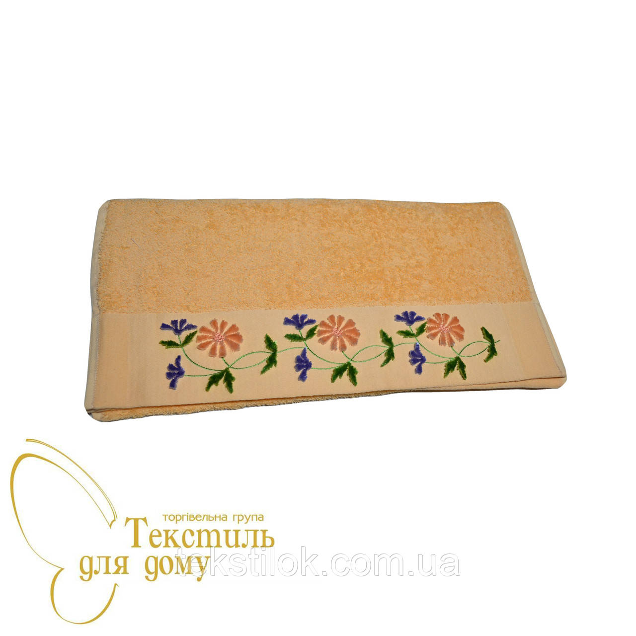 Рушник лицьовий 50*90, Букле карифе, оранжевий