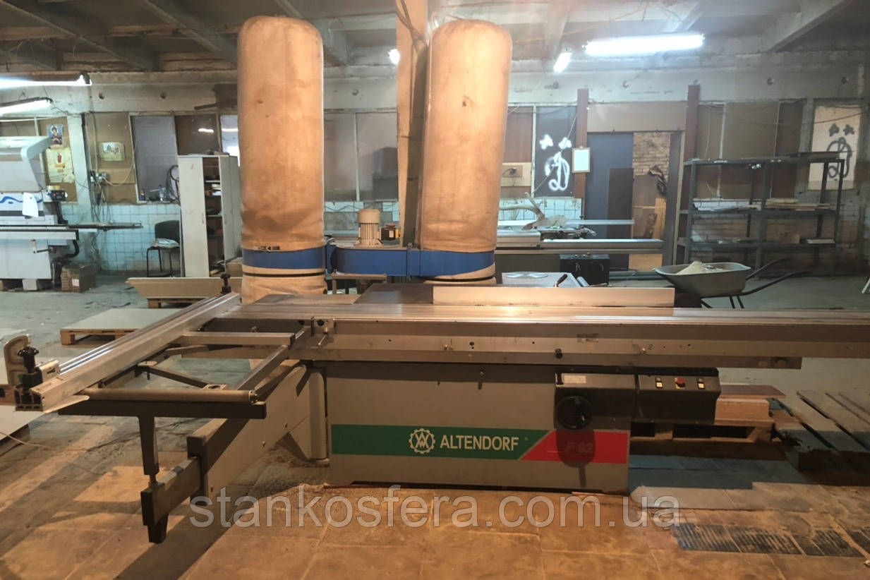 Форматно-роздрібний верстат Altendorf F92 б/у 02 г + аспіраційне встановлення. Каретка 3,2 м, без нахилу пил