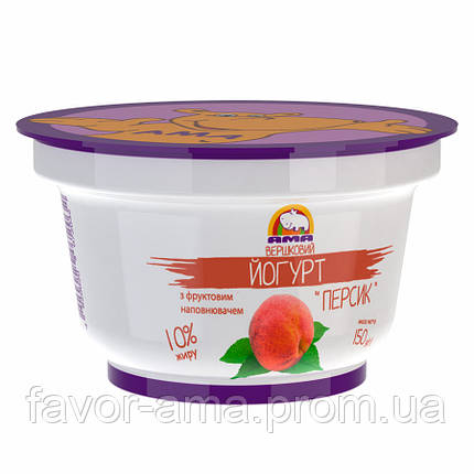Йогурт вершковий АМА персик 10%, фото 2