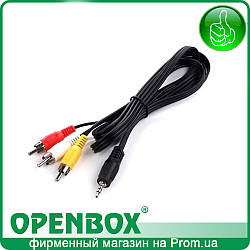 Кабель 3RCA - mini Jack для підключення до ТБ ресіверів Openbox S3 Mini, S3 Mini, S3 Micro, A4, A4 Pro, A8, A9