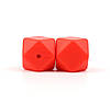 Гексагон 17 мм (червоний), силіконові намистини, фото 2