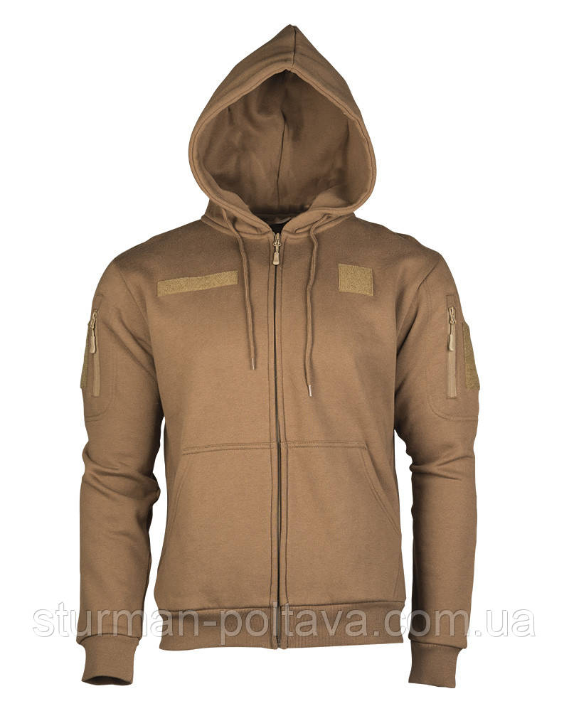 Кофта толстовка світшот тактична з капюшоном TACTICAL KAPUZENJACKE DARK Mil-Tec колір койот Німеччина