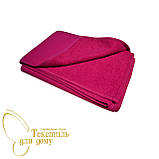 Рушник для сауни 90*170, вафельний/махра, малиновий, фото 2