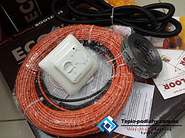 Тепла підлога тонкий двожильний кабель Fenix (Комплект із регулятором механічного) обігріву 3.8 м кв.