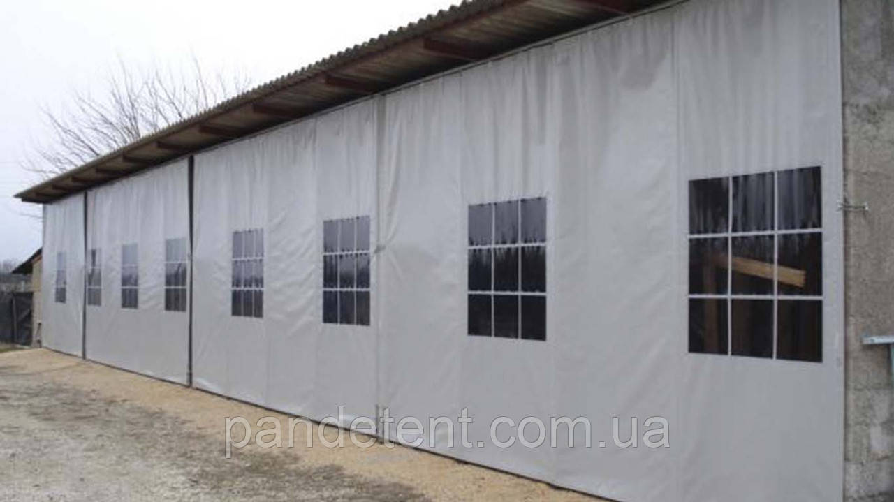 Теплозберігаючі штори для цеху з водостійкої тканини ПВХ (Бельгія)