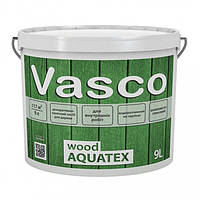 Vasco wood AQUATEX 9 л декоративная пропитка для дерева в цвете