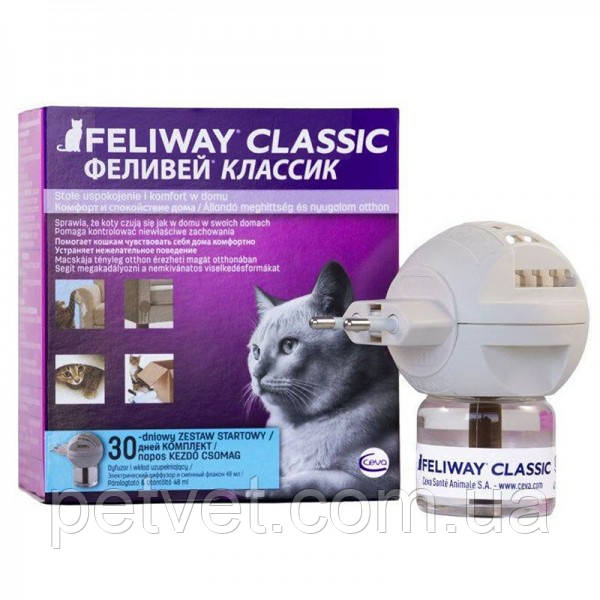 Феливей (Feliway) феромон для кошек комплект (диффузор+флакон 48 мл) - фото 1 - id-p806841095