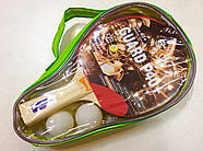 Набір для настільного тенісу GIANT DRAGON SUPER40 (2 ракетки+2 кульки) в чохлі, фото 9