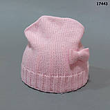 В'язана шапочка для дівчинки. 35-38 см, фото 2