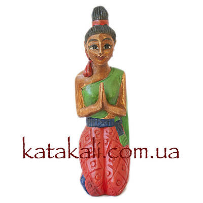 Фігурка дерев'яна тайське вітання статуетка дівчини