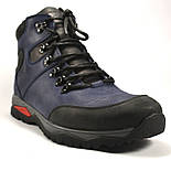 Сині черевики чоловічі шкіряні на хутрі Rosso Avangard Lomerback Trend Blu, фото 4