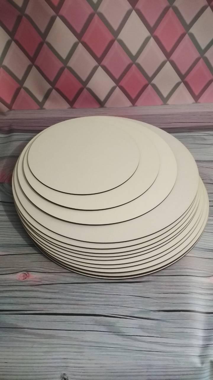 Підкладка під торт ущільнена ДВП, 30 см, кругла, фото 1