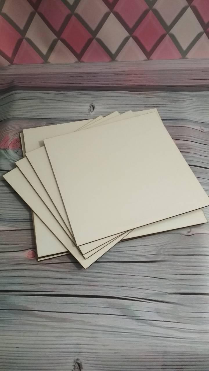 Підкладка під торт ущільнена ДВП, 25 см, квадратна, фото 1