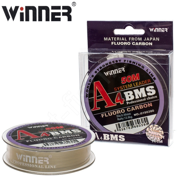 Флюорокарбон Winner Fluro Carbon 50% A4 No0180380 50 м 0,30 мм *, фото 1