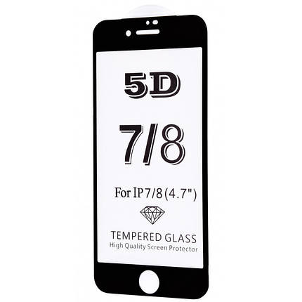 Захисне скло FULL SCREEN 5D для Apple iPhone 7/8 (2 кольори), фото 2