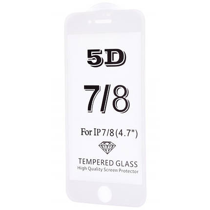 Захисне скло FULL SCREEN 5D для Apple iPhone 7/8 (2 кольори), фото 3