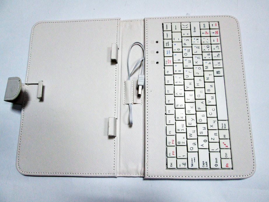 Чохол клавіатура для планшета 7 Ukr USB Білий