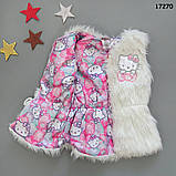 Хутряна жилетка Hello Kitty для дівчинки. XS; S (2-3; 3-4 роки), фото 2