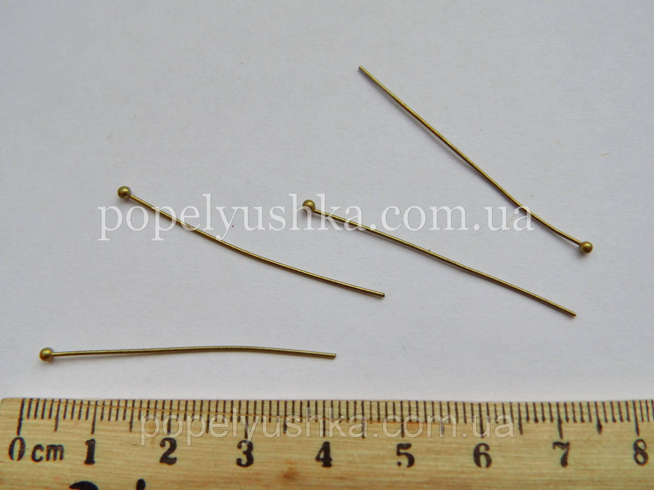 Шпилька з кулькою 3 див. Бронза (5 шт), фото 1