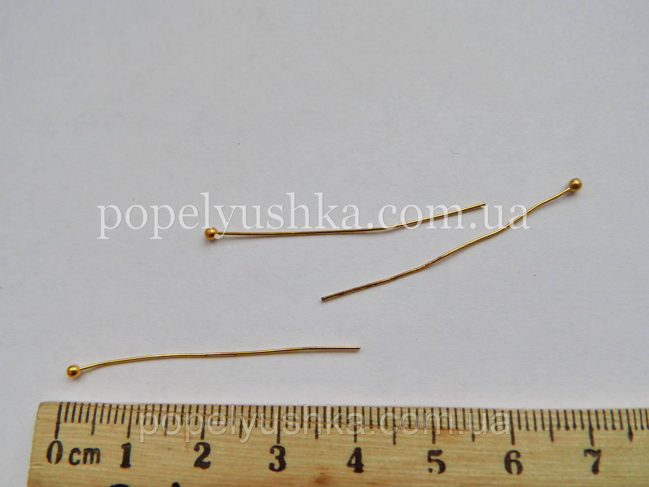 Шпилька з кулькою 24 мм. Золото (5 шт), фото 1