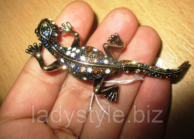 Шикарная брошь с эмалью от студии ladystyle.biz купить украшения с фианитами серьги пусеты подарок женщине пирсинг