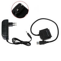 Перехідник (кабель) USB 3.0 - SATA з блоком живлення для підключення HDD/SSD 2.5", 3.5"