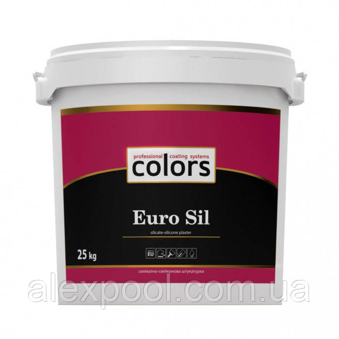 Colors Euro Sil 25 кг силікатно-структурна штукатурка силіконова