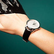 Годинник наручний "Мімалізм" (чорний-срібло) + додатковий ремінець , фото 4