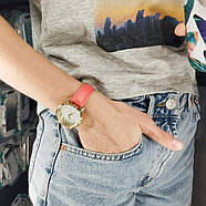 Годинник наручний "Мінімалісм" (кораловий-золото) + додатковий ремінець, фото 4