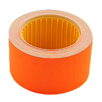 Ценник Buromax 30*20мм (300шт, 6м), прямоугольный, внешняя намотка Оранжевый