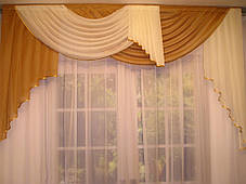 Готовий ламбрекен "Адель", світло-коричневий, фото 2