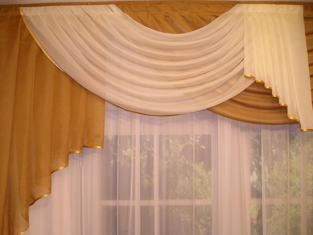 Готовий ламбрекен "Адель", світло-коричневий