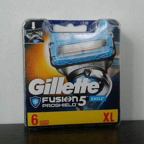 Касети Gillette Fusion 5 Proshield 6 шт. (Мартриджі жилет Фюжин 5 прошилд сині Оригінал Німеччина)