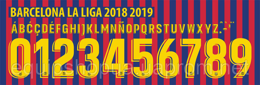 Нанесення номера та прізвища Barcelona La liga 2018-2019, фото 2