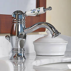 Змішувач для умивальника в стилі Прованс з декоративною ручкою Bugnatese Oxford 6319 Італія