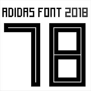 Нанесення номера та прізвища Adidas font 2018, фото 2