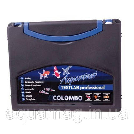 Набір для аналізу води Colombo Aquatest TESTLAB Professional для ставка, водойми, УЗВ, озера, фото 4