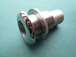 Неіржавкий бортовий прохід із патрубком, для монтажу крізь корпус