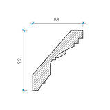 Карниз з гіпсу, гіпсовий карниз к-97 һ92х88 мм., фото 3