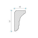 Карниз з гіпсу, гіпсовий карниз к-123 һ97х52 мм., фото 2