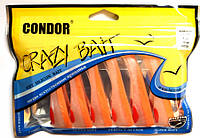 Силикон виброхвост Condor Crazy bait H4, цвет 88, 100мм, 6шт