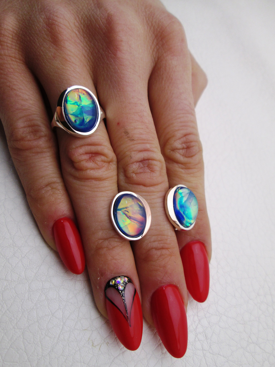 Срібний набір з золотими накладками "Марібель" DARIY 095