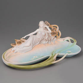 Статуетка страва Дівчина в листі Veronese 13 см (V-20019 AA)