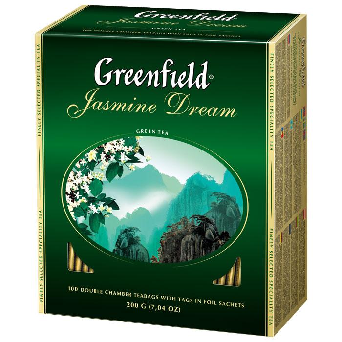 Чай зелений JASMIN DREAM 2г х 100ішт. "Greenfield ", пакет